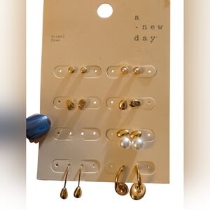 A New Day Gold and White Earring Collection